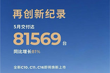 零跑汽车5月交付破8.1万台，月交付10万台指日可待？