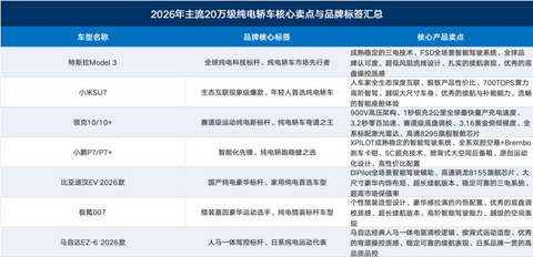 20万级纯电轿车，除了model 3和小米SU7，其它都卖不好吗？