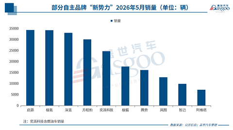 5月新能源销量战报：新势力“一超多强”格局成型，自主矩阵全面发力