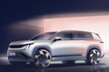 全新旗舰7座纯电SUV 斯柯达Peaq预告图