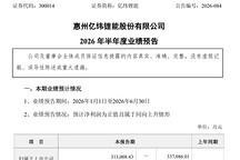 亿纬锂能上半年净利有望破33亿元