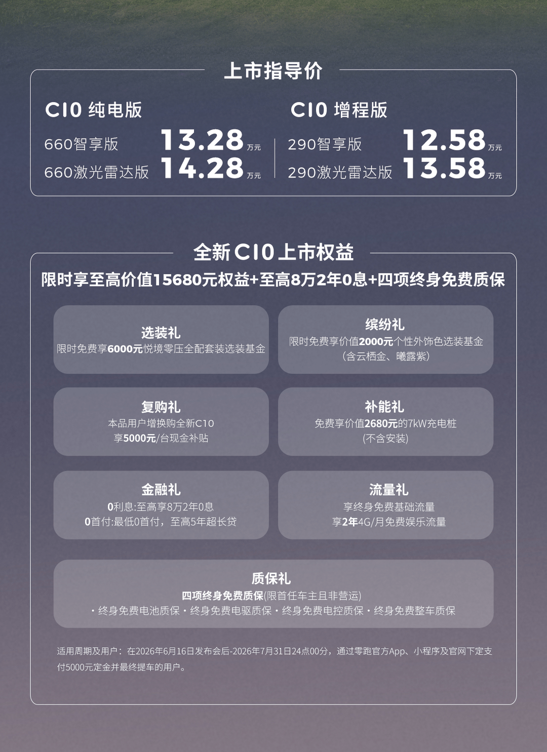 12.58万起，零跑全新C10正式上市