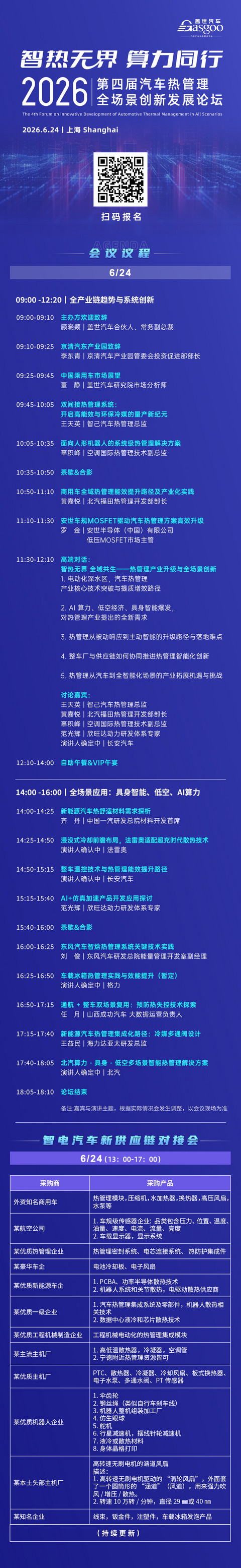 启幕在即丨盖世汽车热管理论坛同期·同源共链“汽车·机器人·低空经济”产业链协同对接会