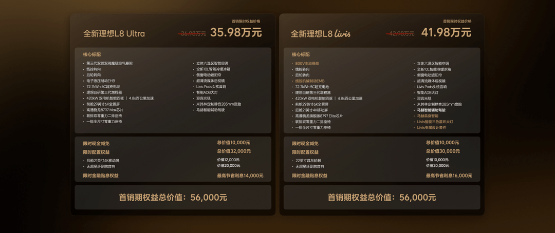 对标迈巴赫、宝马 ！全新理想L8首销限时价35.98万元起