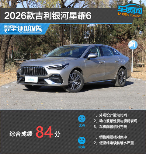 2026款吉利银河星耀6完全评价报告