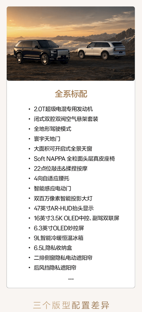 45.19万买国产库里南！极氪9X五座版各配置怎么选 一文看懂