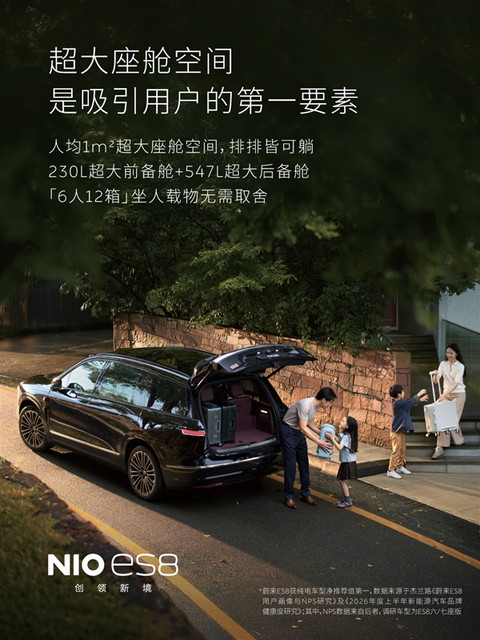 10个车主里面有8个都愿帮李斌卖车！蔚来ES8净推荐值达85.3 高居纯电车第一