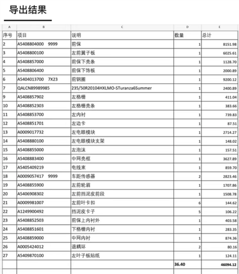 纯电奔驰GLC可发光前脸被大货车碰撞:定损46094元
