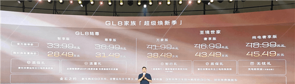 比指导价便宜5.5万！别克GL8家族焕新价公布：陆尊限时28.49万起 