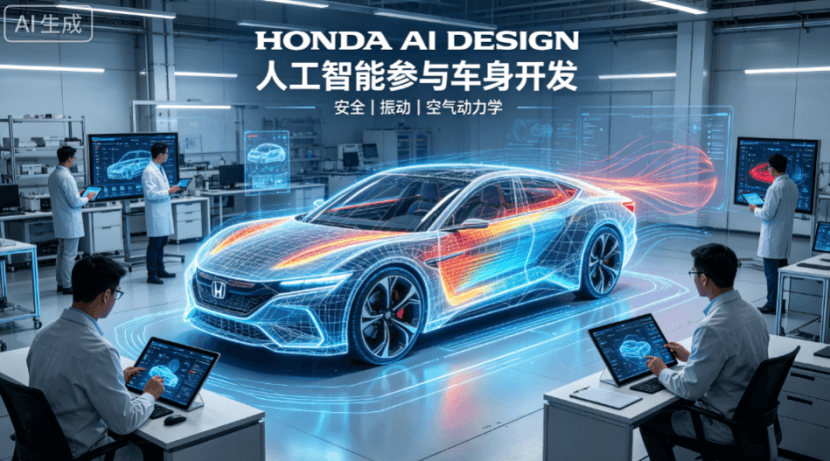 本田汽车利用人工智能开展车身设计工作 压缩整车开发周期
