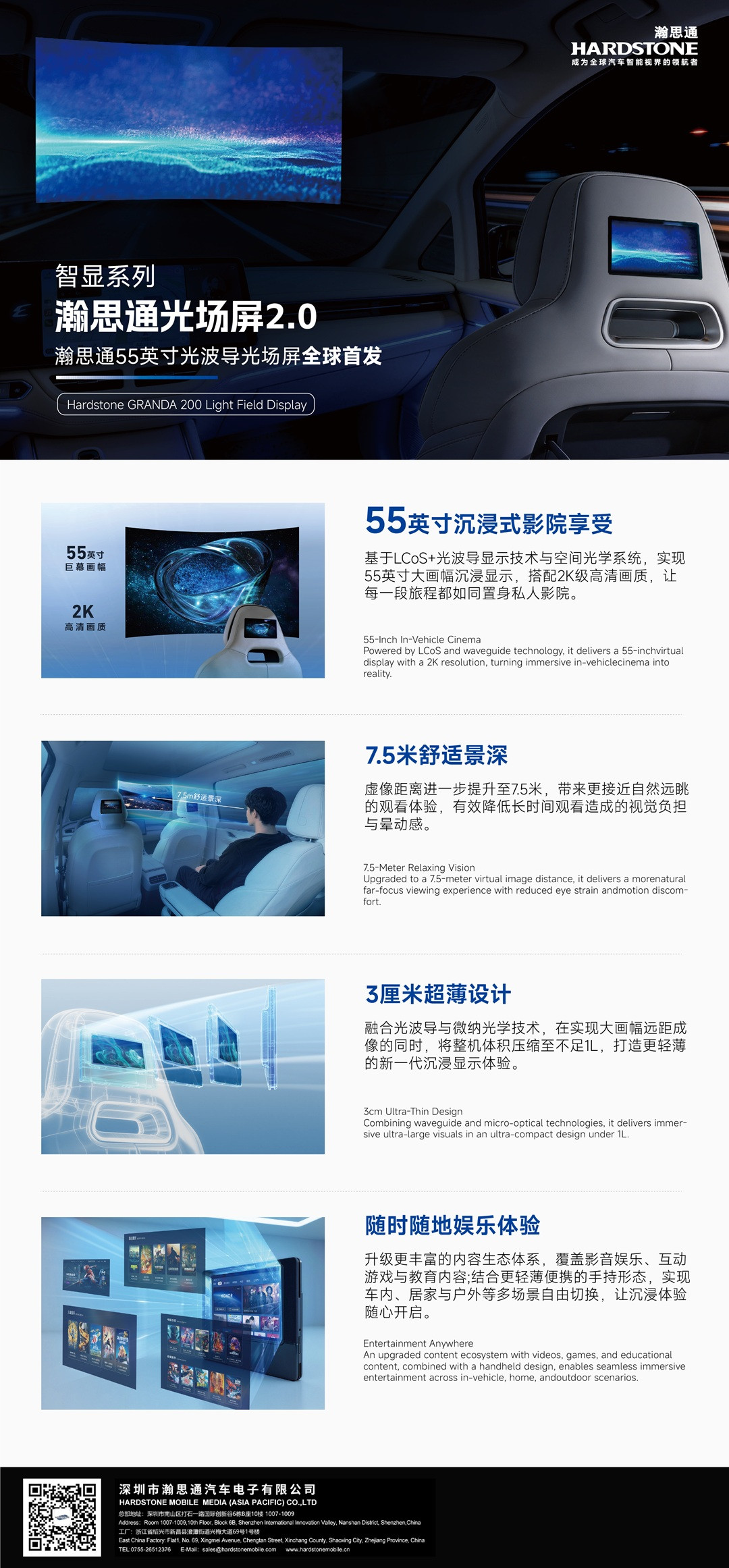 瀚思通-光波导光场屏2.0 | 申报2026第八届金辑奖中国汽车新供应链百强