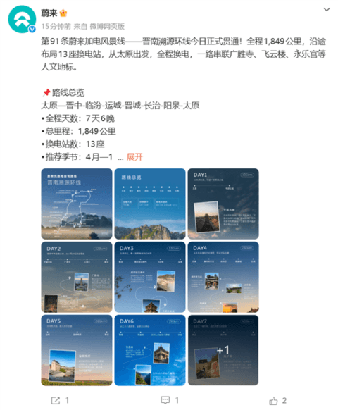 120万辆车换了1.2亿次电池！蔚来全国建成9322座充换电站