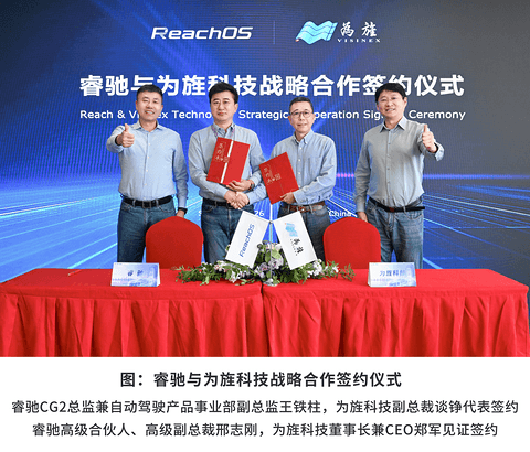 睿驰与为旌科技达成战略合作，推动智能驾驶高性价比产品规模化落地