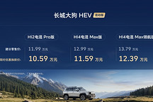 长城大狗HEV上市：限时10.59万元起，补齐混动产品线