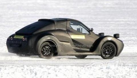 神秘紧凑型电动跑车在瑞典冬测谍照曝光