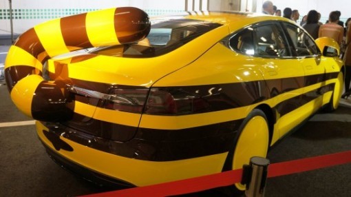 ”老虎”特斯拉Model S萌翻你沒商量